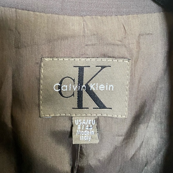 Vintage Calvin Klein Boyfriend Blazer Jacket Size 8 Grey - Picture 3 of 8